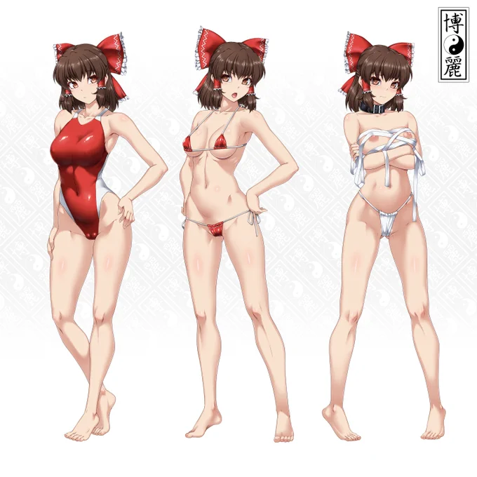 色食がぜるさんのコミッション「はじめまして、匿名で失礼いたします。東方紐水衣シリーズが大好きなのでリクエストさせていただきます。東方Projectより「博麗霊夢」の頭頂部から...」  #Skeb #Commission より 納品するなどしますた。 