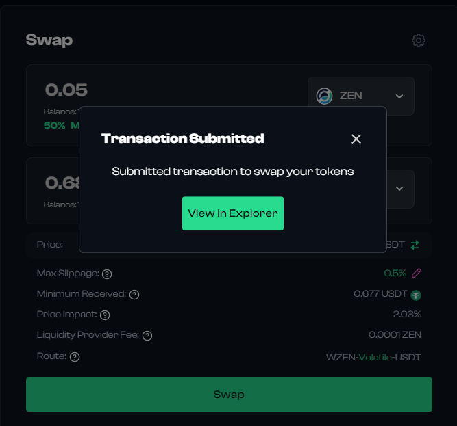 JoseRam73306740's tweet photo. Taking advantage of this great crypto moment, using the #AscentExchange platform, I made a swap of $ZEN for $USDT within the #HorizenEON. It has been a great swap with the V3 window it allows to save on fees. Thanks to the #Horizen team for good partnerships for the community. https://t.co/vkfbWLRJqw