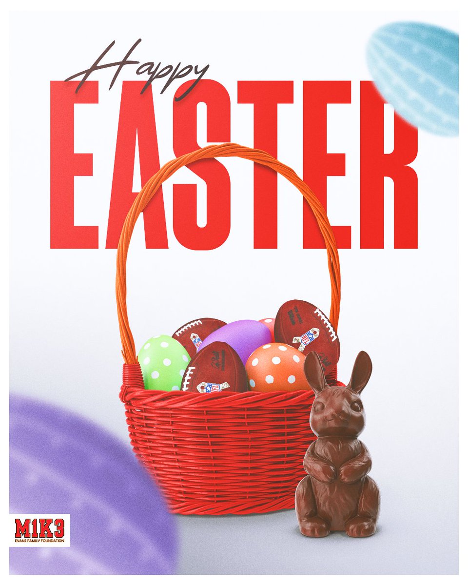 Happy Easter from The Mike Evans Family Foundation! Wishing you and your families a blessed day. ❤️ #HappyEaster | @MikeEvans13_ @ashlievans213