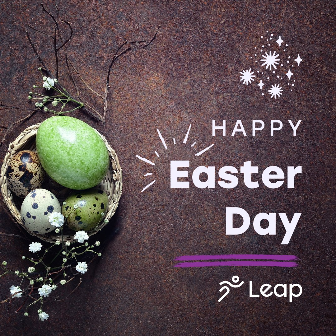 Wishing you and your loved ones a happy Easter filled with hope, renewal, and blessings. May this season inspire you to leap into new beginnings and embrace the beauty of life's journey. Happy Easter from all of us at Leap! 🐣🌷