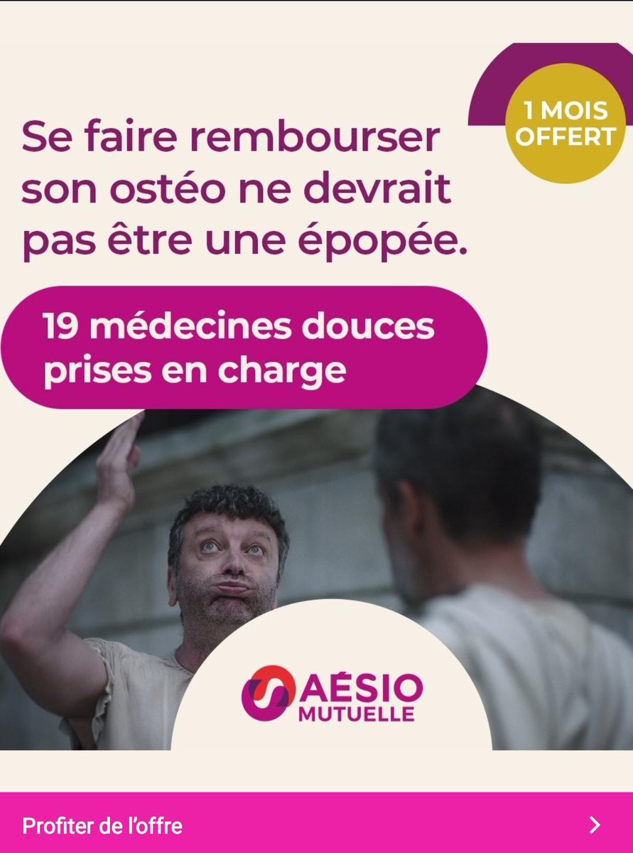 Bonjour <a href="/AesioMutuelle/">AÉSIO mutuelle</a>. J'ose espérer que si vous remboursez 19 médecines douces, dont l'efficacité scientifique n'est pas reconnue. Le reste de vos remboursements de santé en médecine conventionnelle sont impeccables.