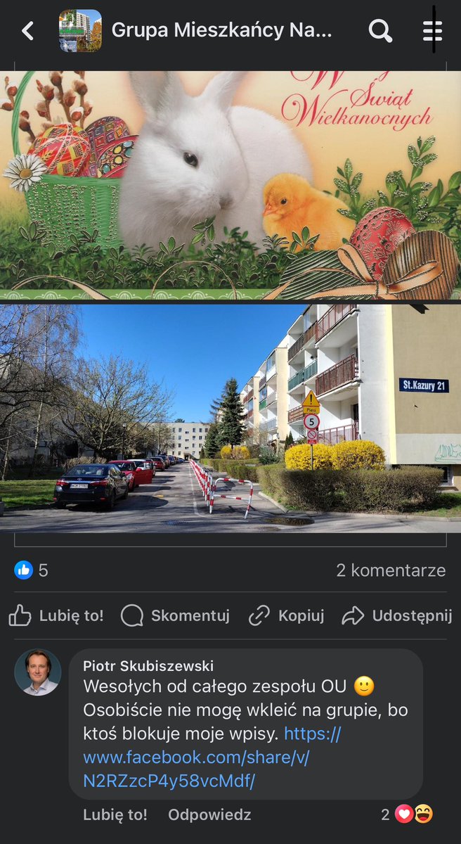 MiastoUrsynow's tweet photo. ⚡️🗣️Na tydzień przed wyborami cenzura na grupie dużej spółdzielni jak w prl-u’🗳️ Posty, komentarze ukrywane i kasowane. Zostaje jeden przekaz. Niektórzy mieszkańcy, organizacje/fanpejcze i radni są blokowani. Od święta 🐣 sekretny admin robi ‚gesty dobrej woli’ (pacz 4 obrazek). https://t.co/BI0VmFu65f
