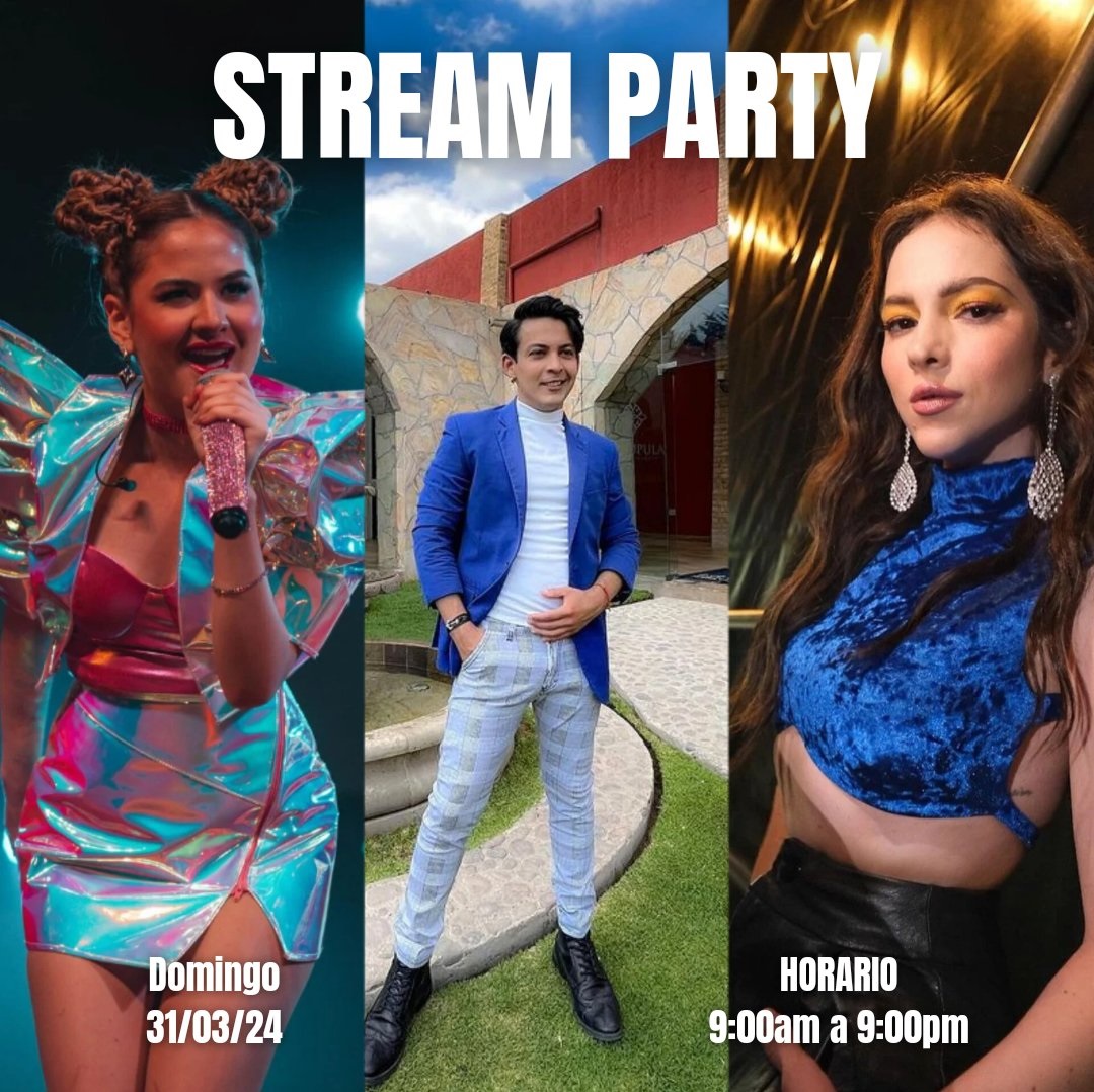 👽👽Estamos invitados a un Stream Party hoy domingo 31-mar. Disfrutemos de la 🎶 de #PatyCantu , #LoneNoguera y @MarRendonMusica . 👇link de app Rena y Playlist en spotify 🫶