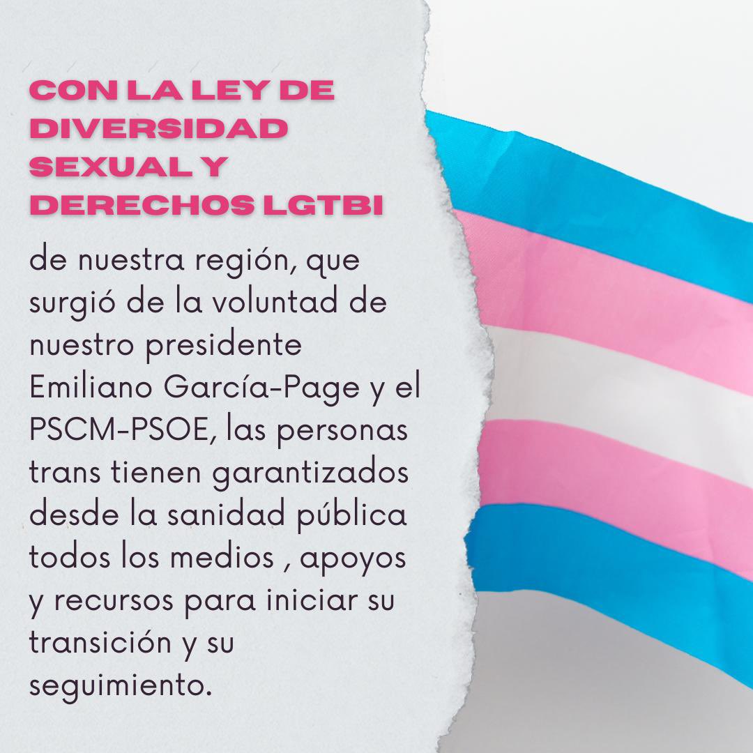 jjsscm's tweet photo. 💪En Castilla-La Mancha los derechos de las personas trans son IMPARABLES✨🏳️‍⚧️

Ponemos en valor el trabajo que el @gobjccm está realizando en favor de los derechos de todas las personas trans con @garciapage 🌹. https://t.co/pspSuh9hSG