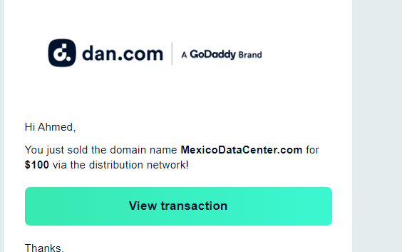 Domain sold
Hold time: 8 months   
Sold price: $100   
Cost : $10  #Digital #domain #ChatGPT #gptdomain #Aidomain #domainsforsale #Domains #domainnames #domain #sedo #dan #afternic #squadhelp #domainnames