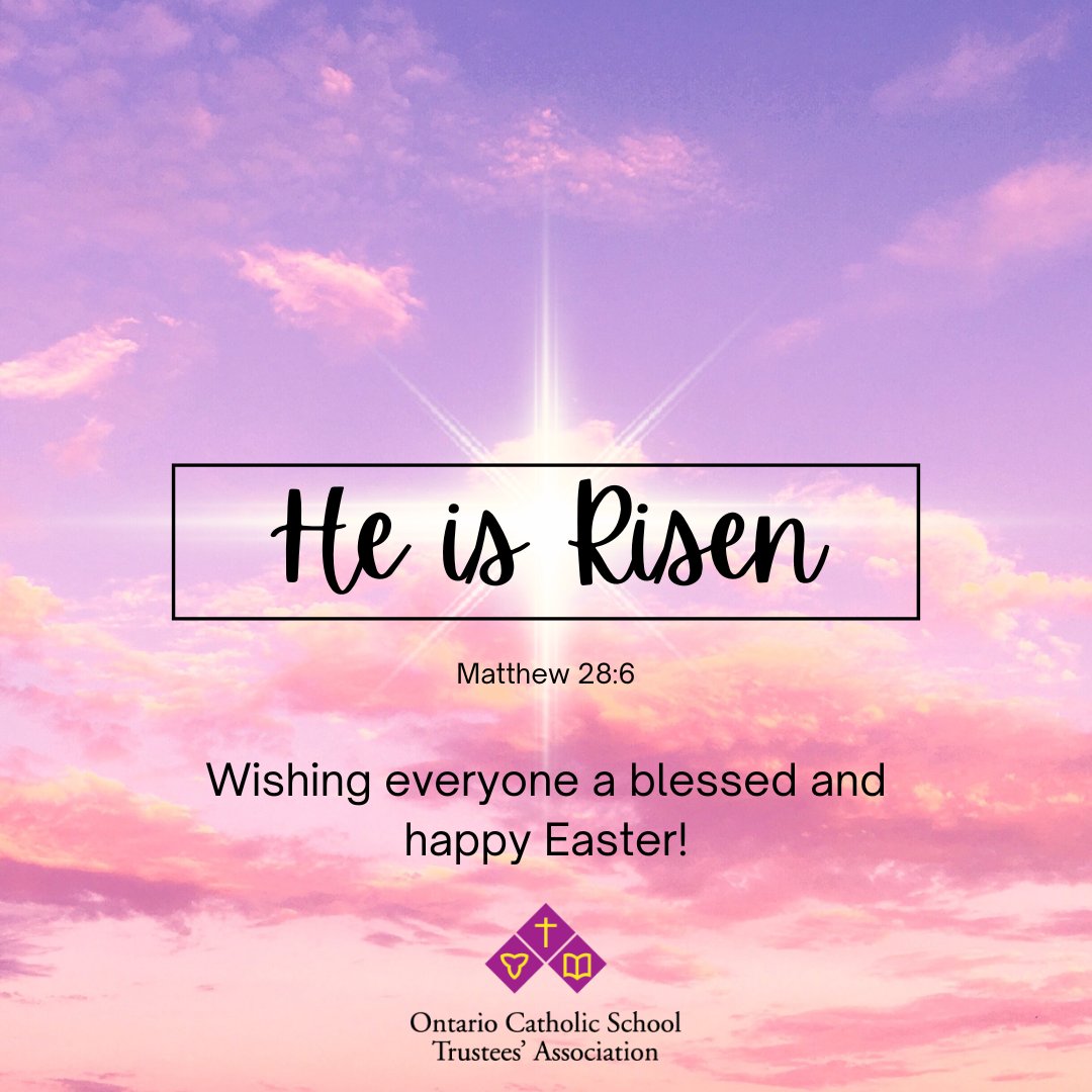 'He is Risen.' -- Matthew 28:6. Wishing everyone a blessed and happy Easter!