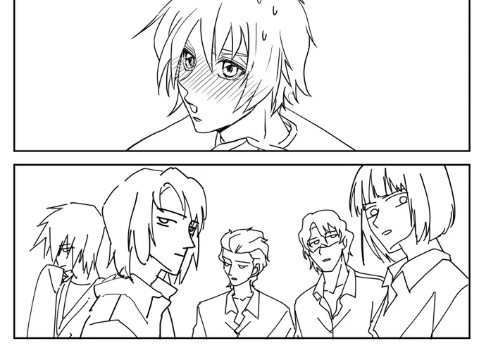 オマケ
これは可愛く描けたシンちゃんと男共です
私的お祭り本なので描きたい者共がこぞって出てきます 