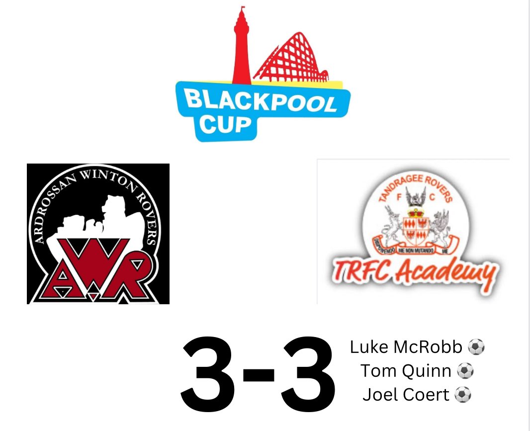 TandrageeA's tweet photo. 🏆⚽️BLACKPOOL CUP UPDATE ⚽️🏆

Disappointing result for the team in a physical game that had it all.

#blackpoolcup2024  #ontothenext
#onecluboneteam #GDC #MUYL #soccertots #IrishFA #IFA 
#tandrageeroversacademy #TRFC #maddenpark #roversHQ #ourclub #homeoftandrageerovers 
🧡🖤 https://t.co/QLaFvT1PUo