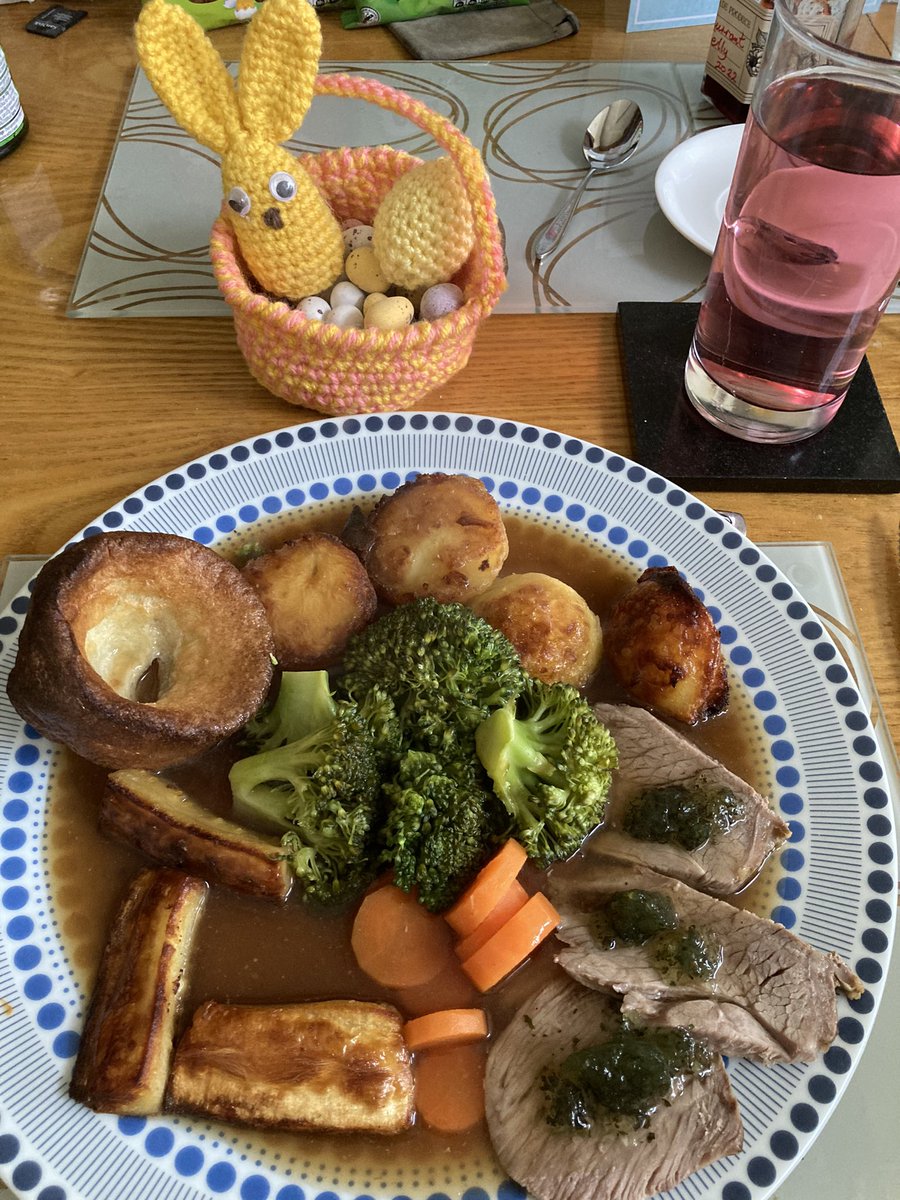 emmacook's tweet image. Lovely lamb roast while decorating the house with mum and dad’s help. All tasty veggies from my @BumblesGG box this week 🥔🥕🥰