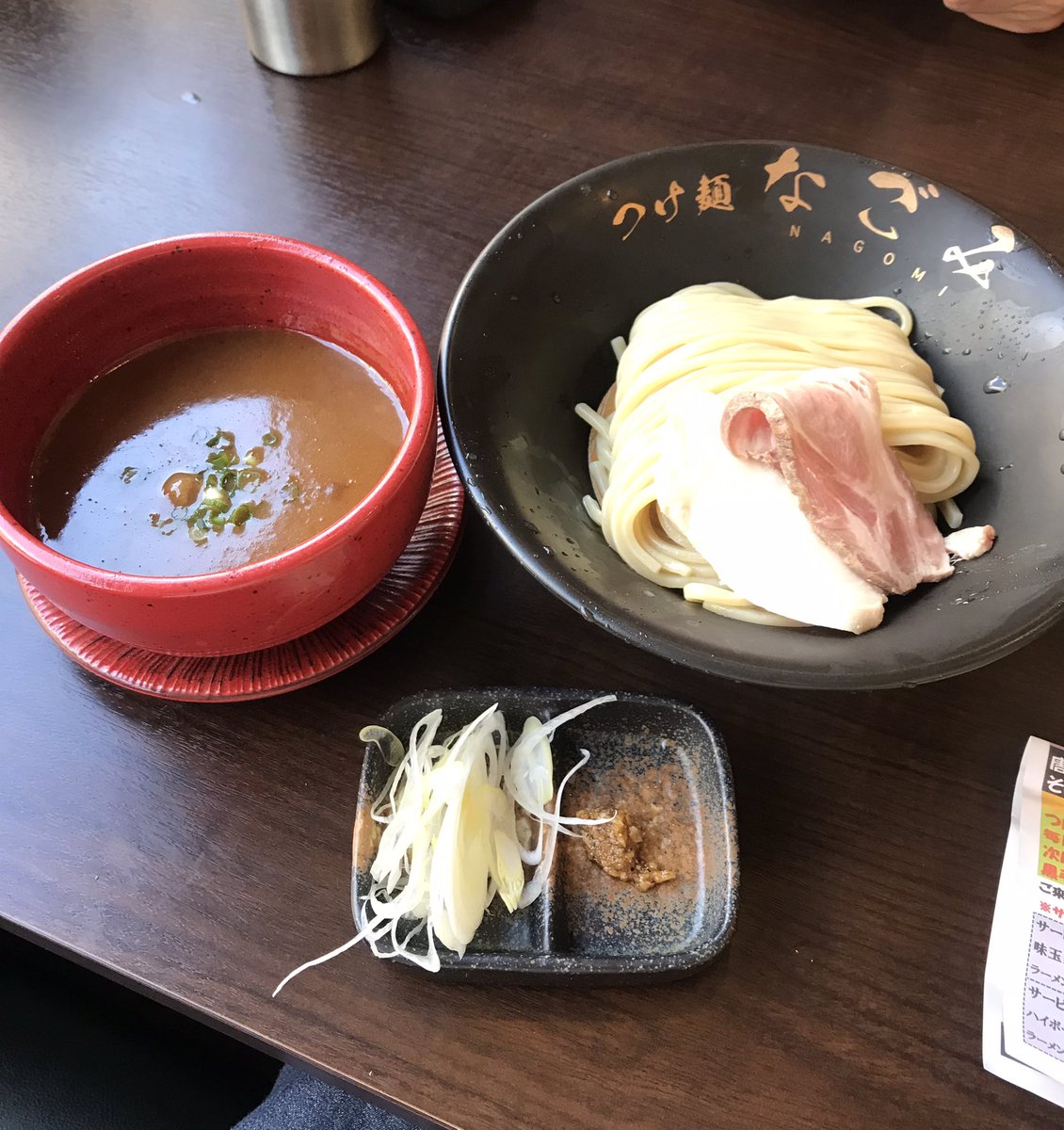 tonpoon615's tweet photo. 太麺で食べごたえありました

#つけ麺なごみ
#辛つけ麺 https://t.co/aNBfbrN6gT