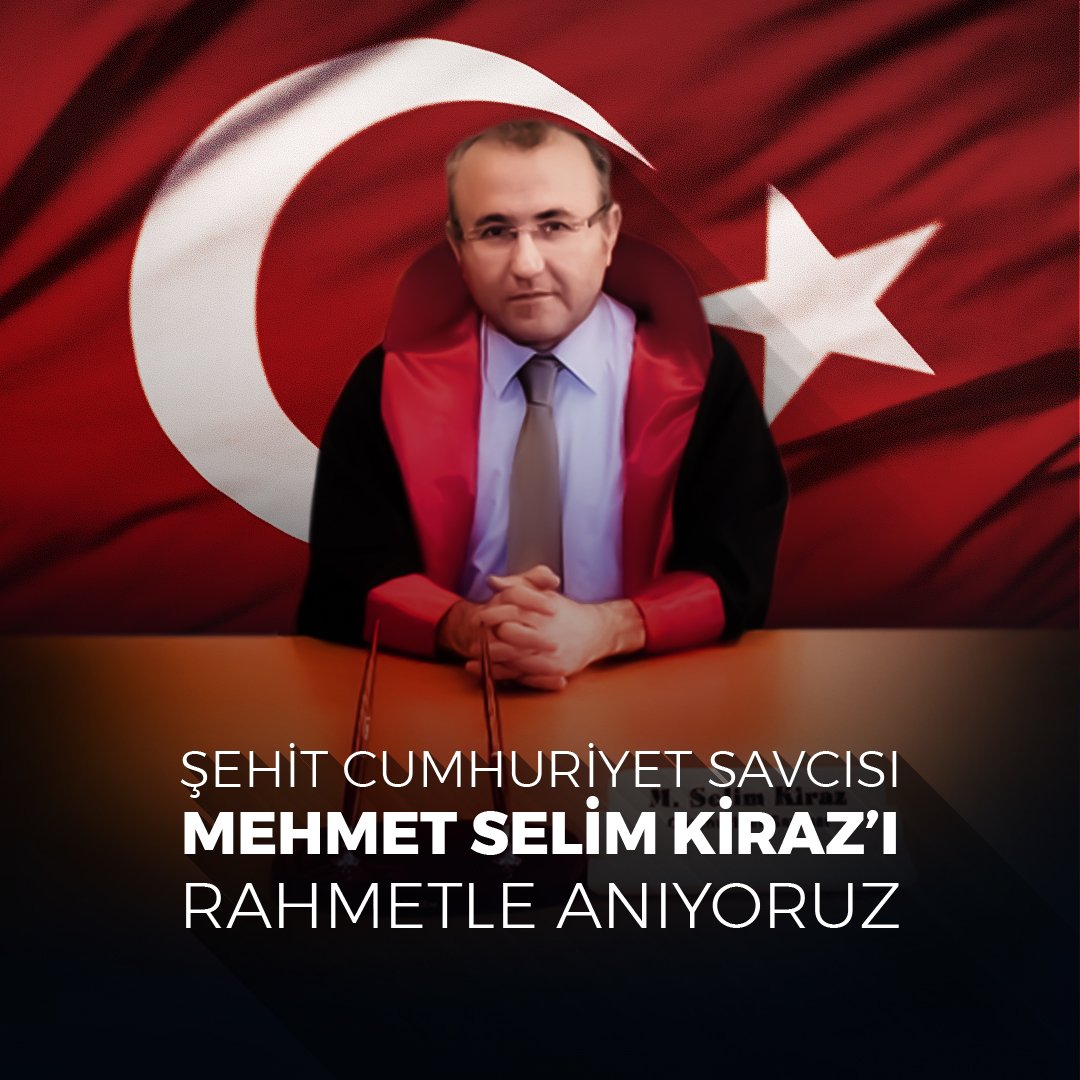 abdulhamitgul's tweet photo. Cumhuriyet Savcımız Mehmet Selim Kiraz'ı şehadetinin sene-i devriyesinde rahmet, minnet ve saygıyla anıyorum.

Ruhu şad olsun. https://t.co/b8vs4Ya7JG