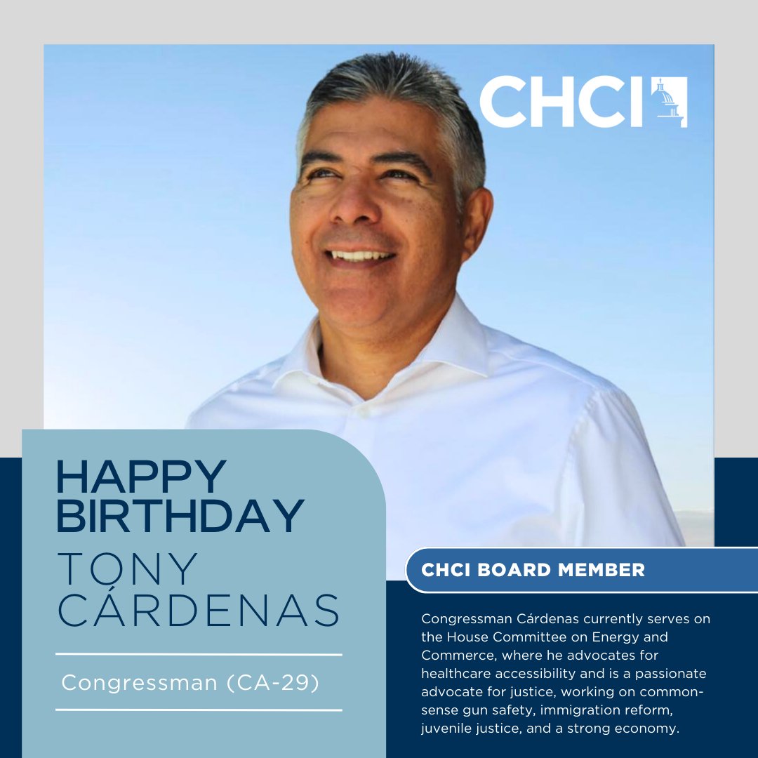 Join us in wishing Congressman and CHCI Board Member @RepCardenas a very happy birthday!