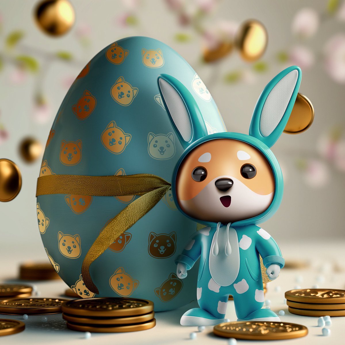 BabyDoge's tweet photo. Wishing the #BabyDogeArmy a Happy Easter 🐣 https://t.co/kGJGUxIfCA