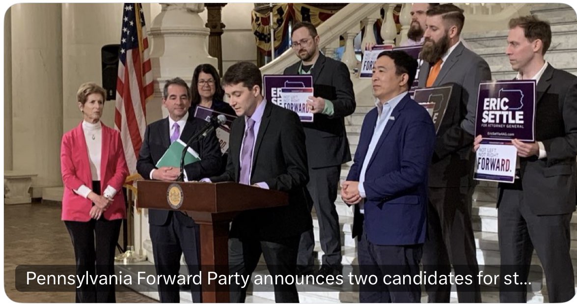 We announced two statewide candidates in Pennsylvania this week! @FwdPennsylvania ⬆️🇺🇸 forwardparty.com/media/2024/03/…