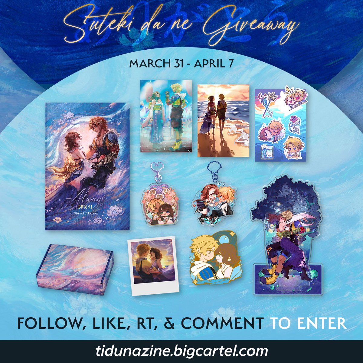 tidunazine's tweet photo. ☀️ GIVEAWAY 🌙
One lucky person will win our SUTEKI DA NE: Limited Bundle! ✨
All you have to do is:
💜 Follow us @tidunazine
💜 Like + RT this post
💜 Comment why you love Tiduna
You’ll also receive a Tiduna-inspired bracelet handmade by one of our head mods, @kouriimei! https://t.co/EbHL80U5dU