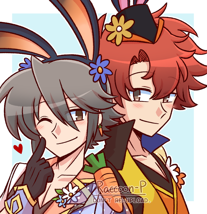 RaccoonP6's tweet photo. Happy Easter! ๐ฐ๐ผ
#FireEmblem #FEH #Inigo #Laslow #SylvainJoseGautier https://t.co/cuzhn1TBkW