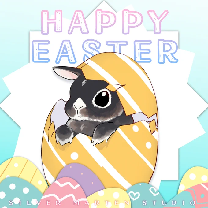 #HappyEaster 復活節快樂!#SilverMartenstudio#銀貂兔SilverMartenstudio 