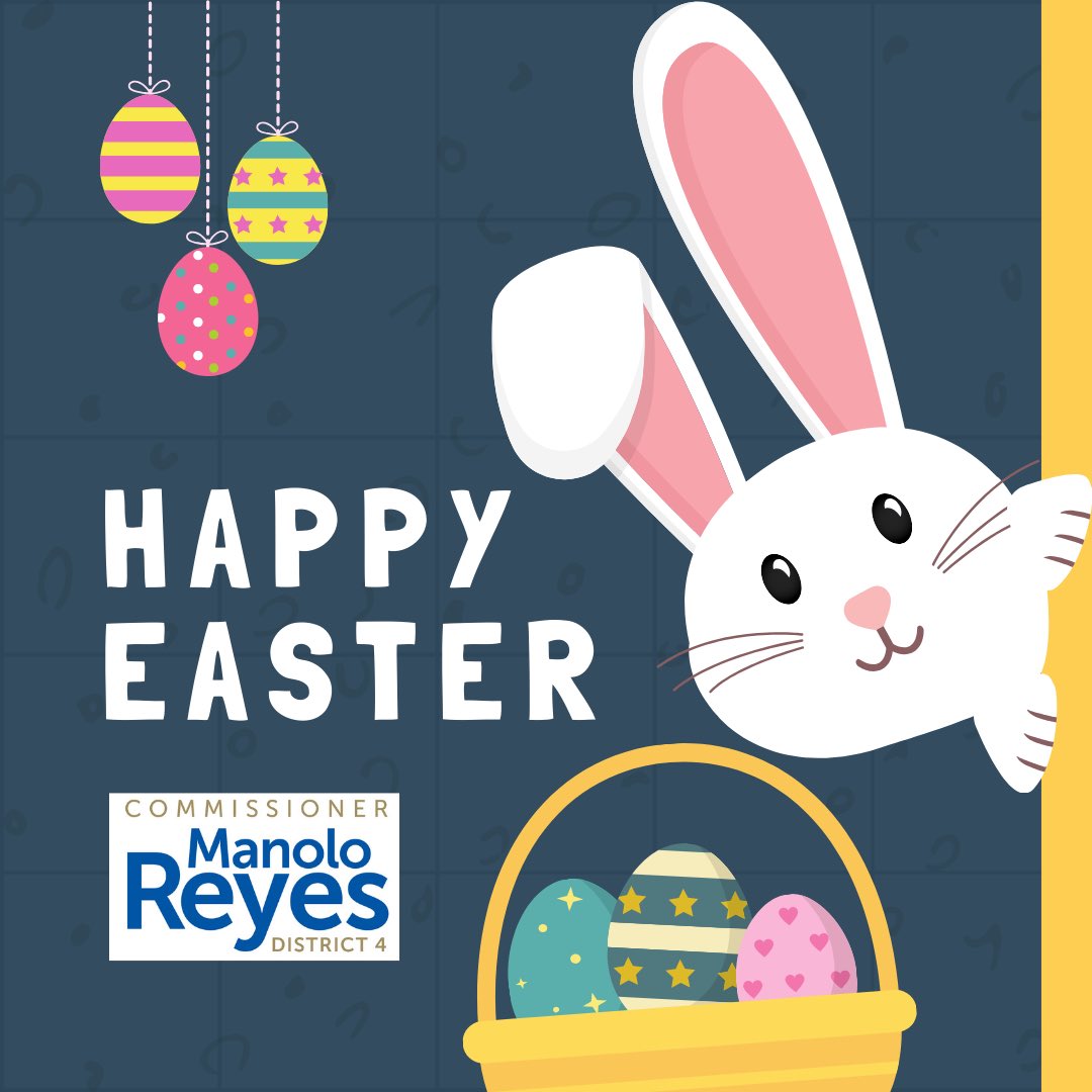 Wishing you and your family a Happy Easter! #MiamiD4 #Manolo4OneMiami