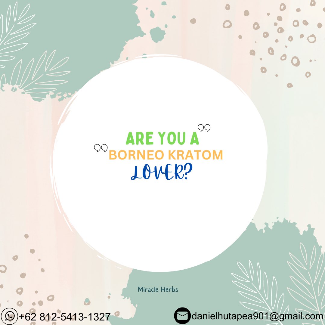 Borneo is one of the most biodiverse areas in the planet and is home of the beloved Borneo kratom. This kratom strain is known for its soothing and calming properties. Are you a Borneo kratom fan?

#MiracleHerbs #Indiana #Georgia #Ohio #Alabama #Oklahoma #Oregon