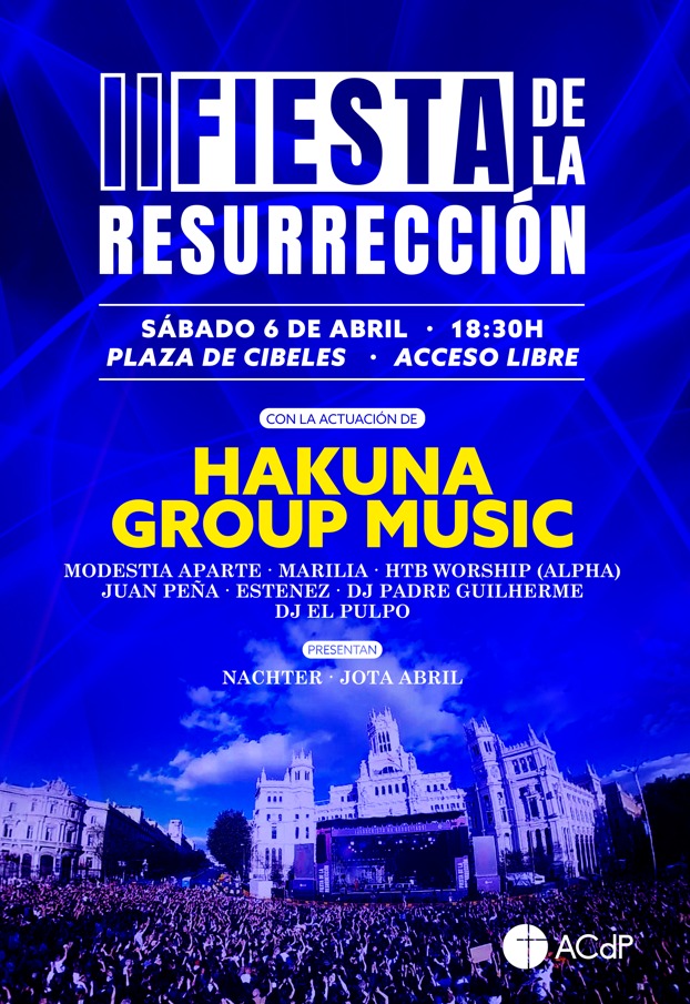 🔴Hoy, Domingo de Resurrección, celebramos que Jesucristo está vivo, que ha vencido a la muerte.

Y queremos celebrarlo contigo por todo lo alto. Por ello, te invitamos el próximo 6 de abril a las 18:30h a la #FiestaResurrección

¡Te esperamos! La entrada es libre y gratuita.