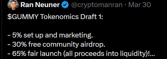 Jindex_sol's tweet photo. @gummyonsolana Talking about fair launch... remember this? suddenly its 5% and not 30% anymore so we wonder what happen to the 25% now? @crypto_banter @cryptomanran and also the issue with the counter is not accurate... if there was a reset why did you not communicate?? 

@zachxbt https://t.co/hlY7GGydtZ