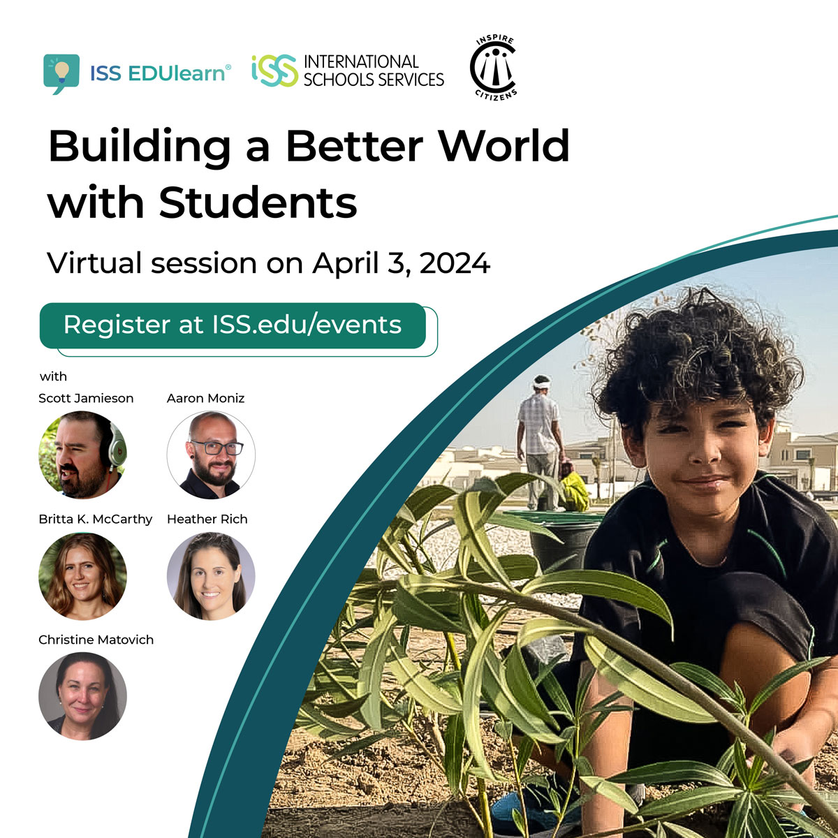 Less than a week away! Join guest experts for the 'Building a Better World with Students' course, exploring interdisciplinary approaches that empower students to become agents of change. Register at iss.education/better-world. @ICGlobalCitizen #ISSedu #EdChat