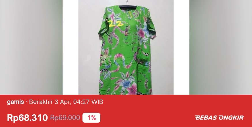 indrasarialma's tweet image. 🤩 Promo Ramadan! Ada diskon 1% jadi Rp68.310, nih. Buruan cek di Tokopedia sebelum diskonnya berakhir! #daster tokopedia.link/OmBnHw7NpIb