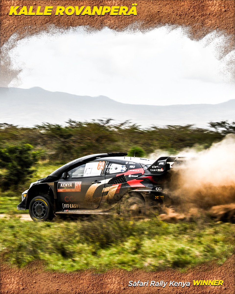 💨🇰🇪 #KalleRovanpera takes Safari Rally victory! 🚀 #Pirelli #Fit4WRC