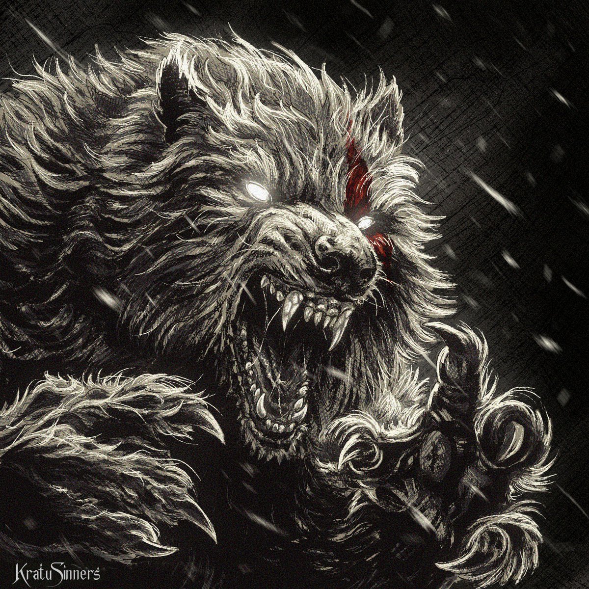 As promised our second 1/1, Tribute to <a href="/C0nstantL/">Karim</a> .

Fenrir The Great Wolf.

By the great Artist <a href="/artbynocturna/">Nocturna</a> .