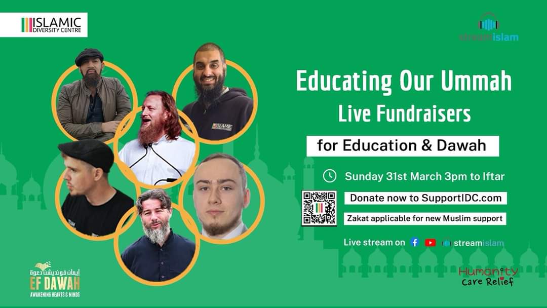 islam_diversity's tweet image. ⭐️ Join us today for a live fundraiser event, *Educating our Ummah* and spreading the message of Islam! ⭐️

Tune in today via Stream Islam and IDC platforms. 📺

Your contribution makes a huge difference! 🌟

supportIDC.com

#Ramadan #Zakat #SupportIDC #islam #ramadan