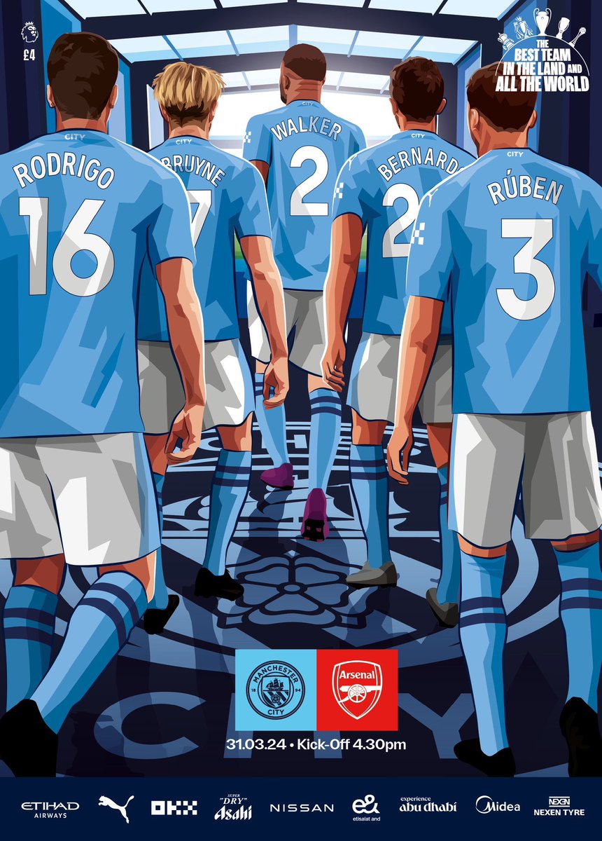 Our cover design for the @ManCity v @Arsenal match day programme. #MCFC #MCIARS #ManCity