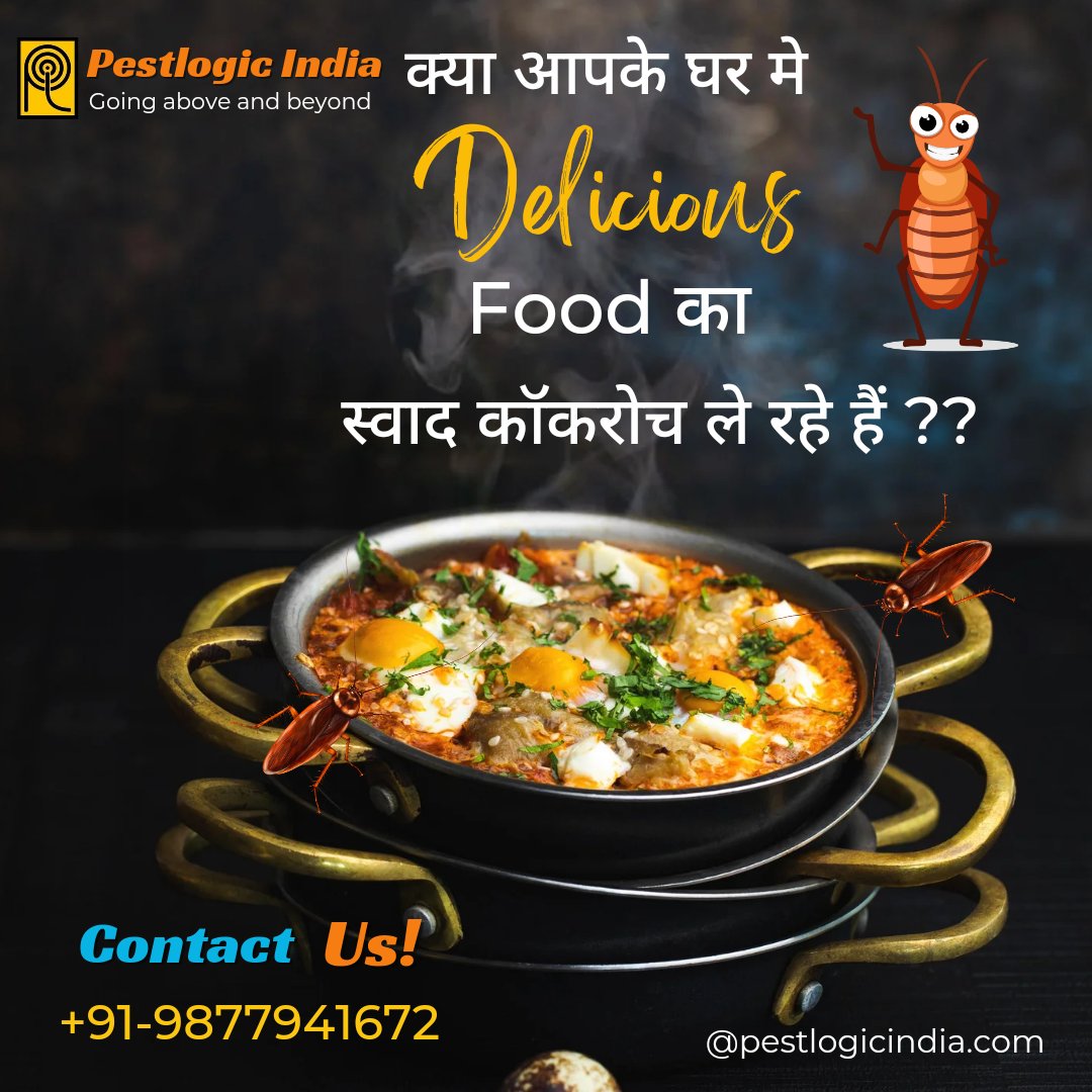 PestlogicI's tweet photo. राजनीति में जैसे विरोधी एक दूसरे का स्वाद लेते हैं कहीं काक्रोच आपके खाने का तो नहीं ले रहा। अपना घर , दफ्तर दीमक और काक्रोच से बचाओ। इस बार पेस्टलाजिक इंडिया को बुलाओ 
#स्वाद #politics #haryana #ModiAgain2024 #ModiKiGuarantee_Goa #news #brastachar #DemocracyInDanger #Congress https://t.co/fjVMEwXqLg