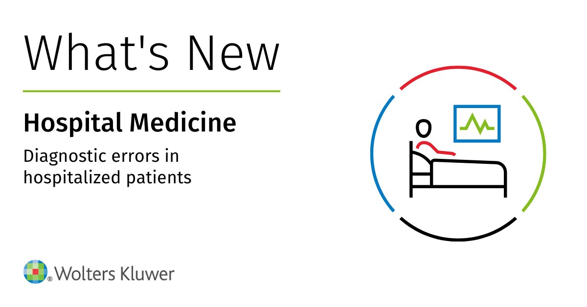 Study of >2,400 hospitalized patients transferred to an ICU finds that 23% experienced a diagnostic error; in nearly 80% of these patients, errors contributed to harm or death. Check out What's New in #hospitalmedicine: ow.ly/1JmN50QUEvv #ClinicalUpdates