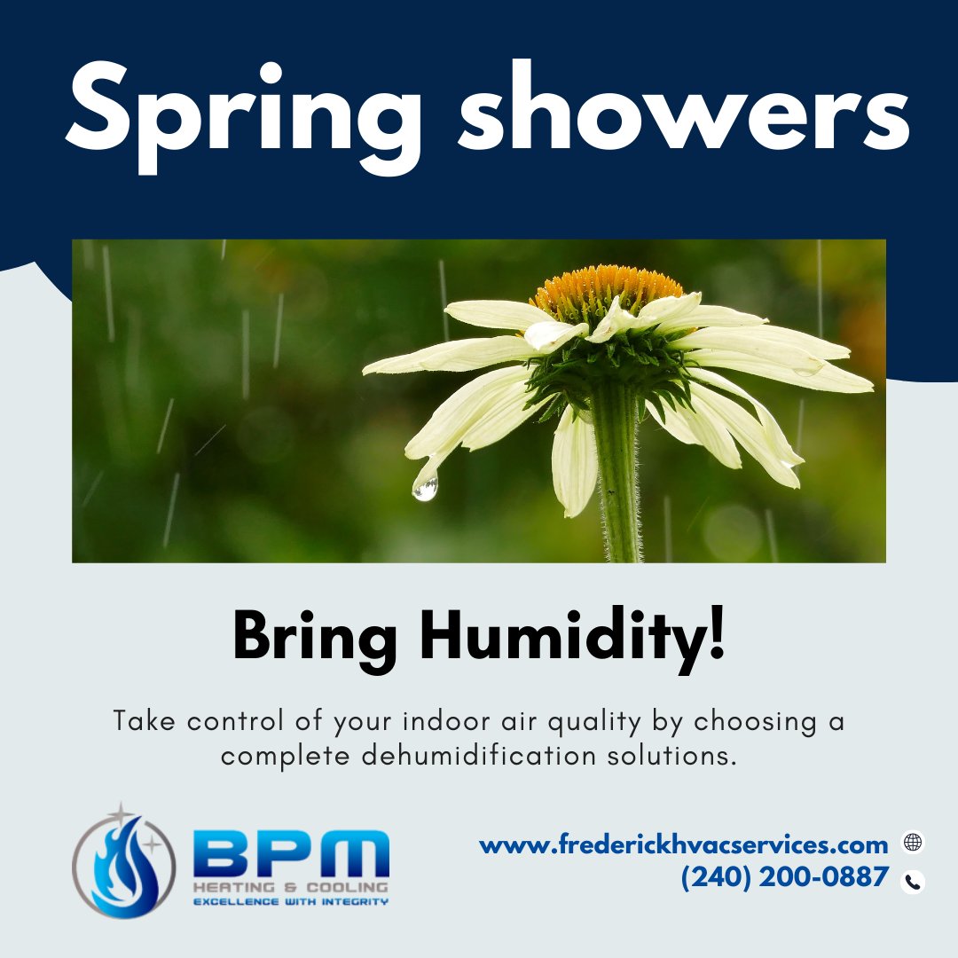 BPM_HVAC's tweet image. Spring showers bring... humidity! ☔️ Keep your indoor air quality in check with BPM Heating &amp;amp; Cooling's comprehensive dehumidification solutions. Say goodbye to dampness and hello to fresh, comfortable air. Contact us to learn more! #IndoorAirQuality #SpringComfort