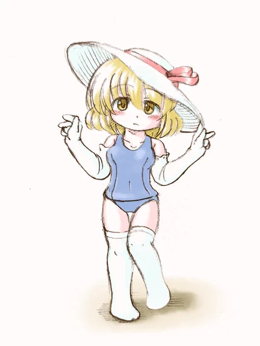 スク水カナちゃん電気笛の方を思い出したのでリスペクトでニーソックス 