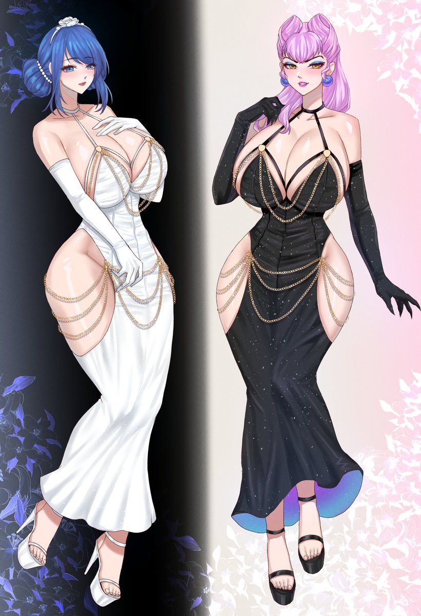 Am I too late for that dress meme thing? #Sona #Evelynn  #LeagueOfLegendsFanArt #LeaguefLegends #ArtofLegends