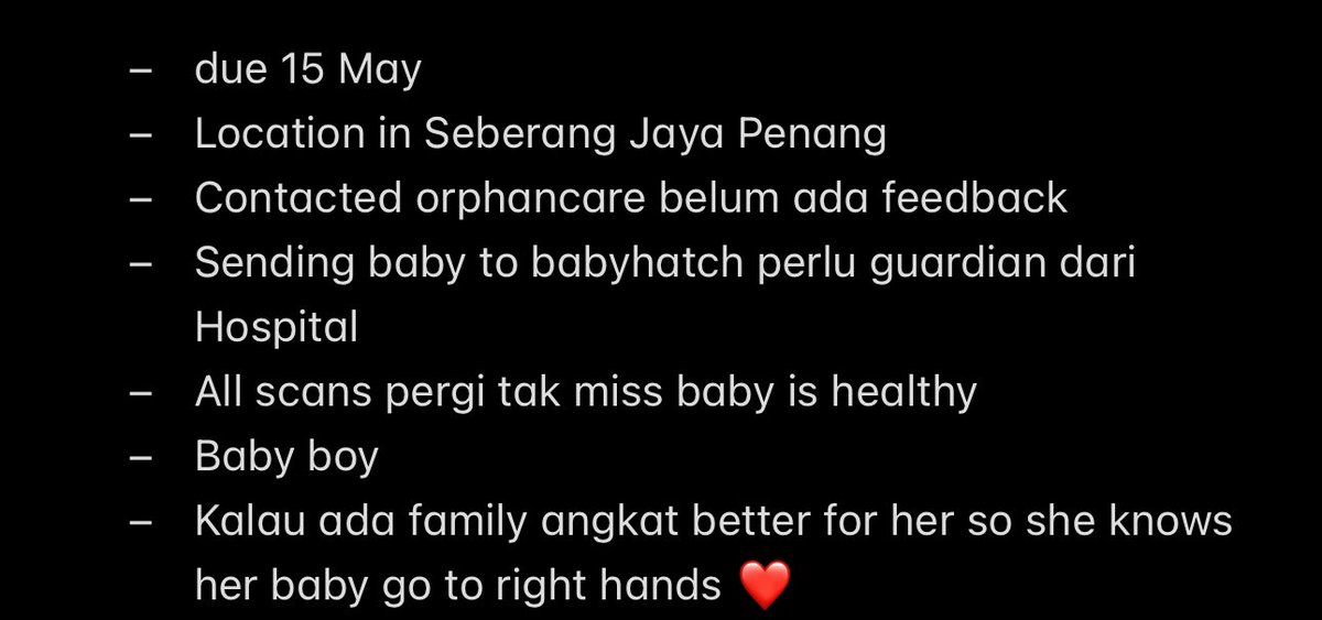 irfahanie's tweet photo. Assalamualaikum, a mother to be is looking for parents for her baby boy, due this May. She’s clueless on what to do next, she tried reaching out tapi belum jumpa solution.

For those yang ada experience please share and guide her.  She’s all alone, cuma ada ibu di Sabah. https://t.co/BzfcjEifMA