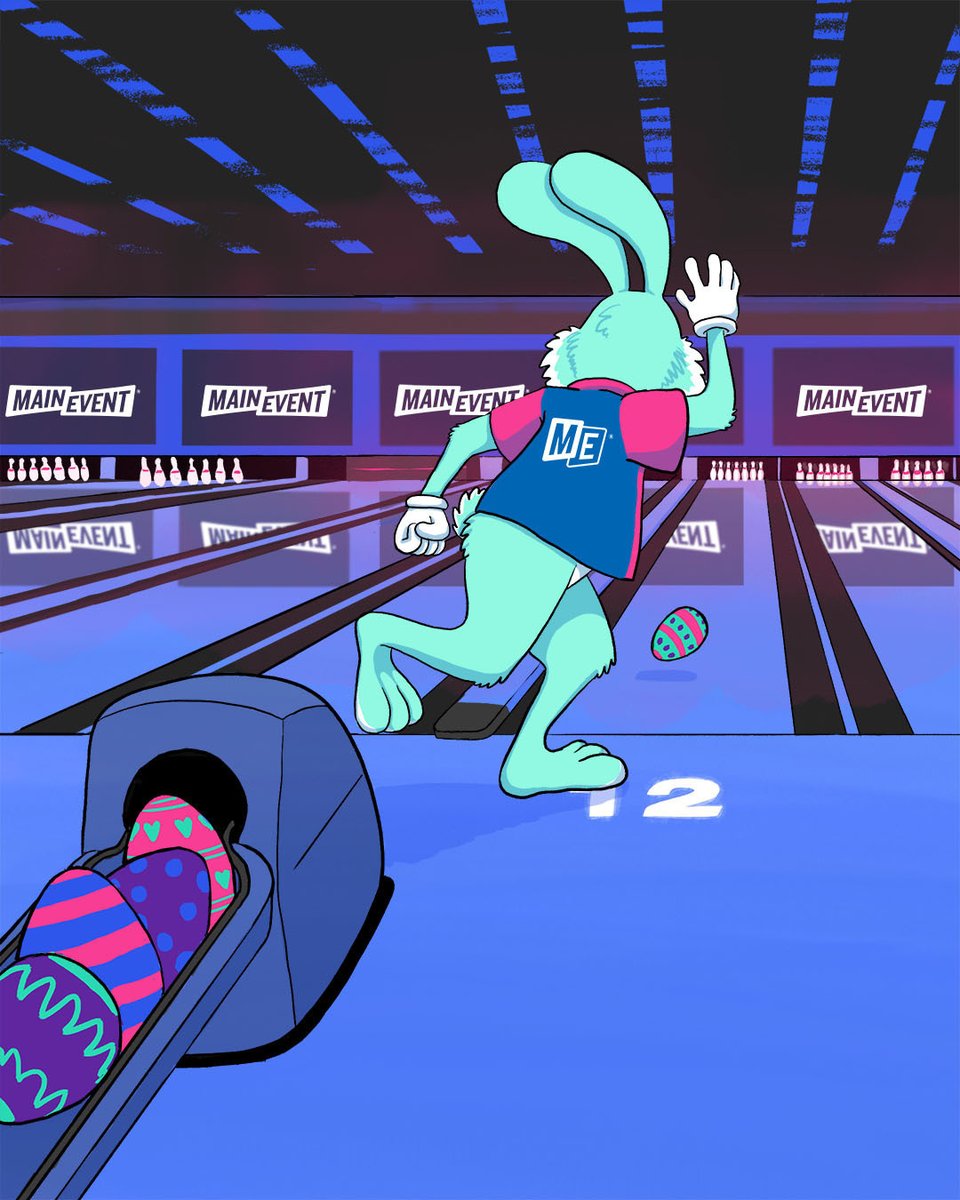 No bunny loves bowling more than us... well, maybe this guy? Wishing everyone a 'hoppy' Easter! 🐰🎳