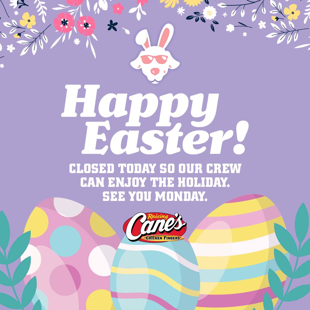 Happy Easter from our family to yours! We are closed today so our Crew can enjoy the holiday. See you Monday!