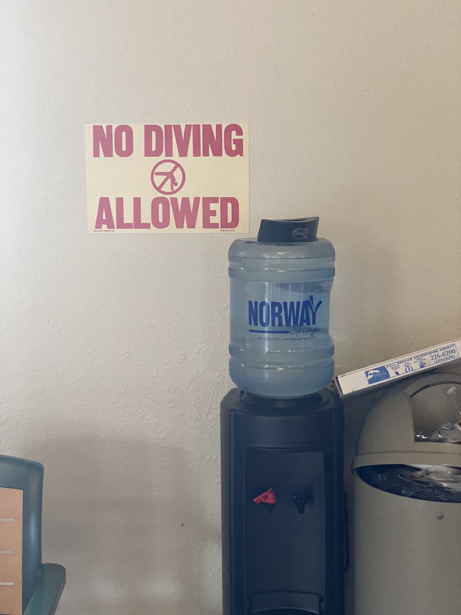 Electroxity's tweet photo. No more diving in the water cooler apparently. There goes my afternoon plans. https://t.co/fsvaIyGl4w