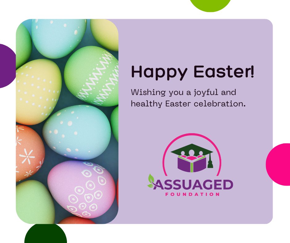 A joyful Easter to everyone 🥚🐰  

#AssuagedFoundation #EasterCelebration #beyourhealthiest #beyourhighest