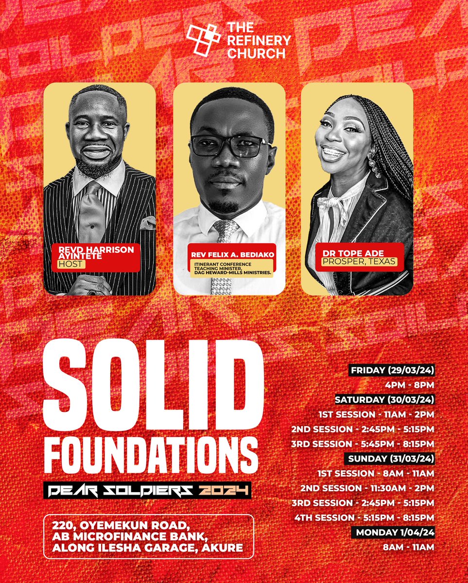 IbitayoAdemola's tweet image. Simple and powerful.

“The aim of GRACE is GODLINESS.”

Jesus Christ died for sins so that we can live for his purpose and not for satan’s.

#solidfoundations
#dearsoldiers2024