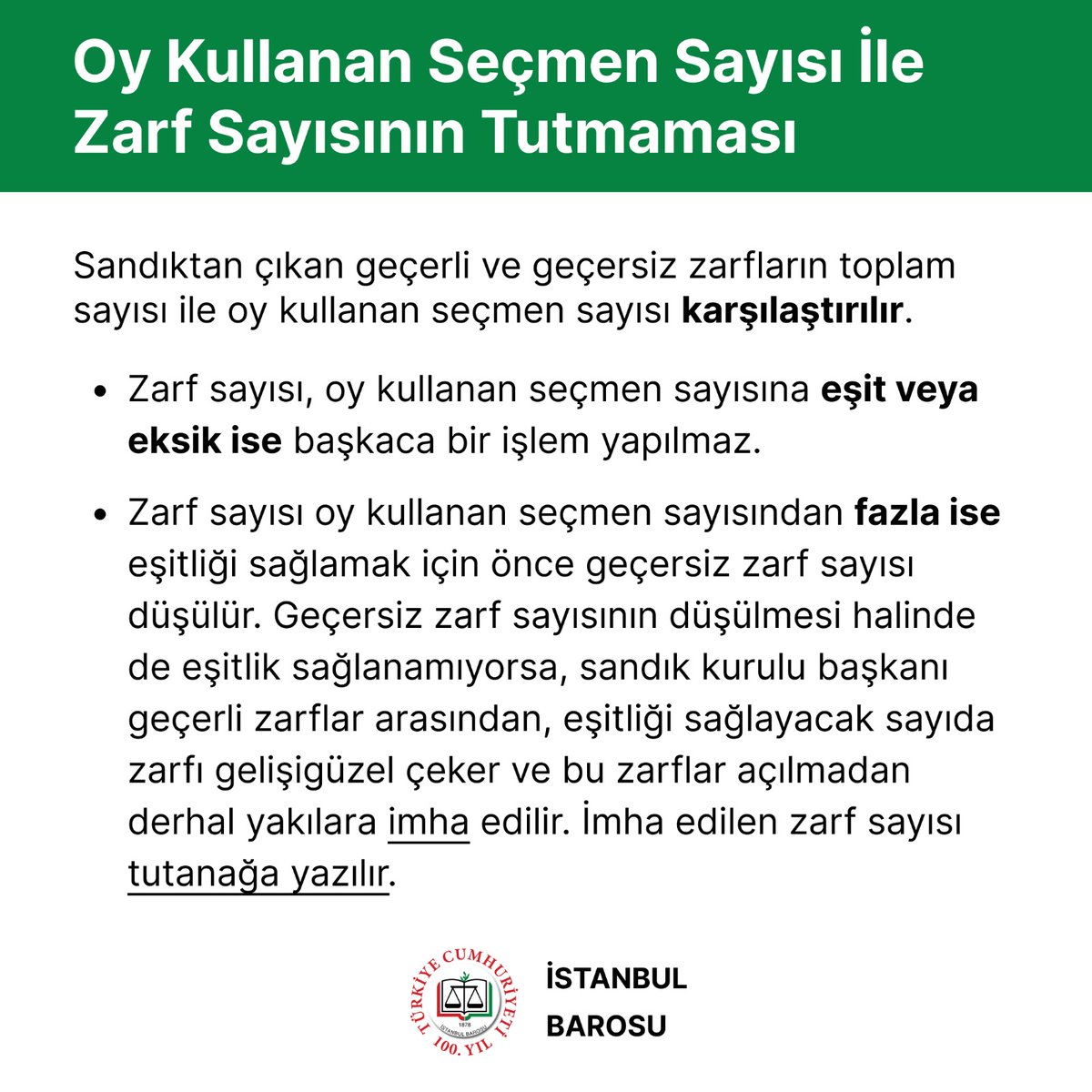 istbarosecim's tweet photo. Oy kullanan seçmen sayısı ile zarf sayısının tutmaması https://t.co/46cjI7EW5g