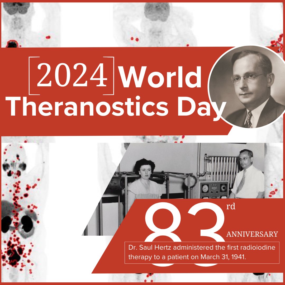 #SNMMI celebrates World Theranostics Day 2024 in honor of Dr. Saul Hertz! Get the latest radiopharmaceutical therapy updates from SNMMI and around the world at the SNMMI Radiopharmaceutical Therapy Central: therapy.snmmi.org 52w