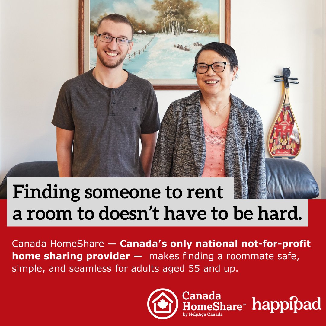 Housing that connects us — that’s the purpose behind @canadahomeshare: an intergenerational home sharing program for older adults. Find out if we're in your community at: canadahomeshare.com

#affordablehousing #homesharing #housingthatconnectsus #socialgood #notforprofit