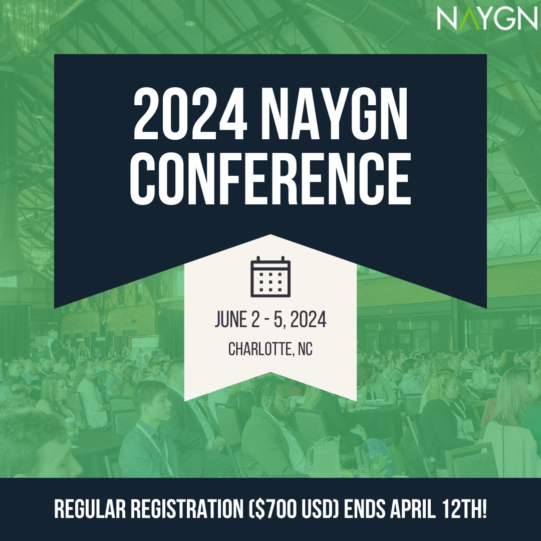 Join NAYGN in Celebrating 25 years of Energizing the Future of Nuclear at our 2024 Continental Conference on June 2nd through June 5th, 2024, in Charlotte, NC! REGULAR REGISTRATION ($700 USD) ENDS APRIL 12TH! Registration Link: accelevents.com/e/naygn2024#ag…