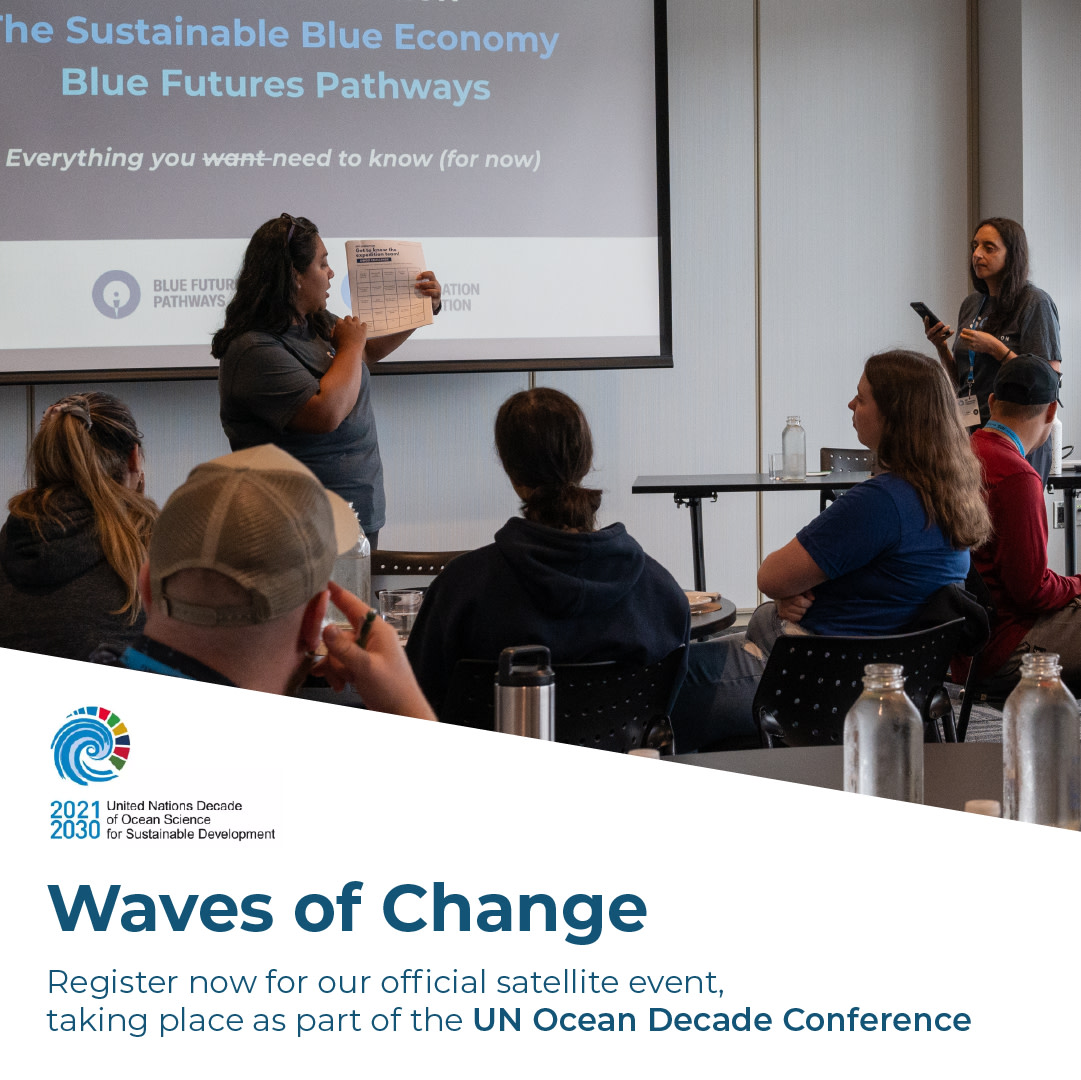 Interested in learning more about a youth-led 🌊 blue economy? Join us for our official 📡 satellite event with @studentsonice @OPJEB1 @ImpactHubBCN & @OceanDecadeECOP. 💙 Registration open to all, conference attendance NOT required! Register here 👇 soifoundation.org/en/bfp/waves-o…