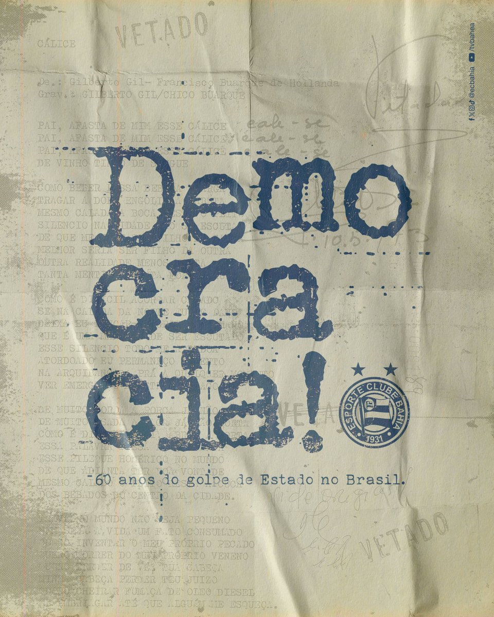 ecbahia's tweet photo. ✊🏾🇧🇷 

#60anos #NuncaMais #BahiaClubeDoPovo #BBMP https://t.co/imxaA6UJQ5