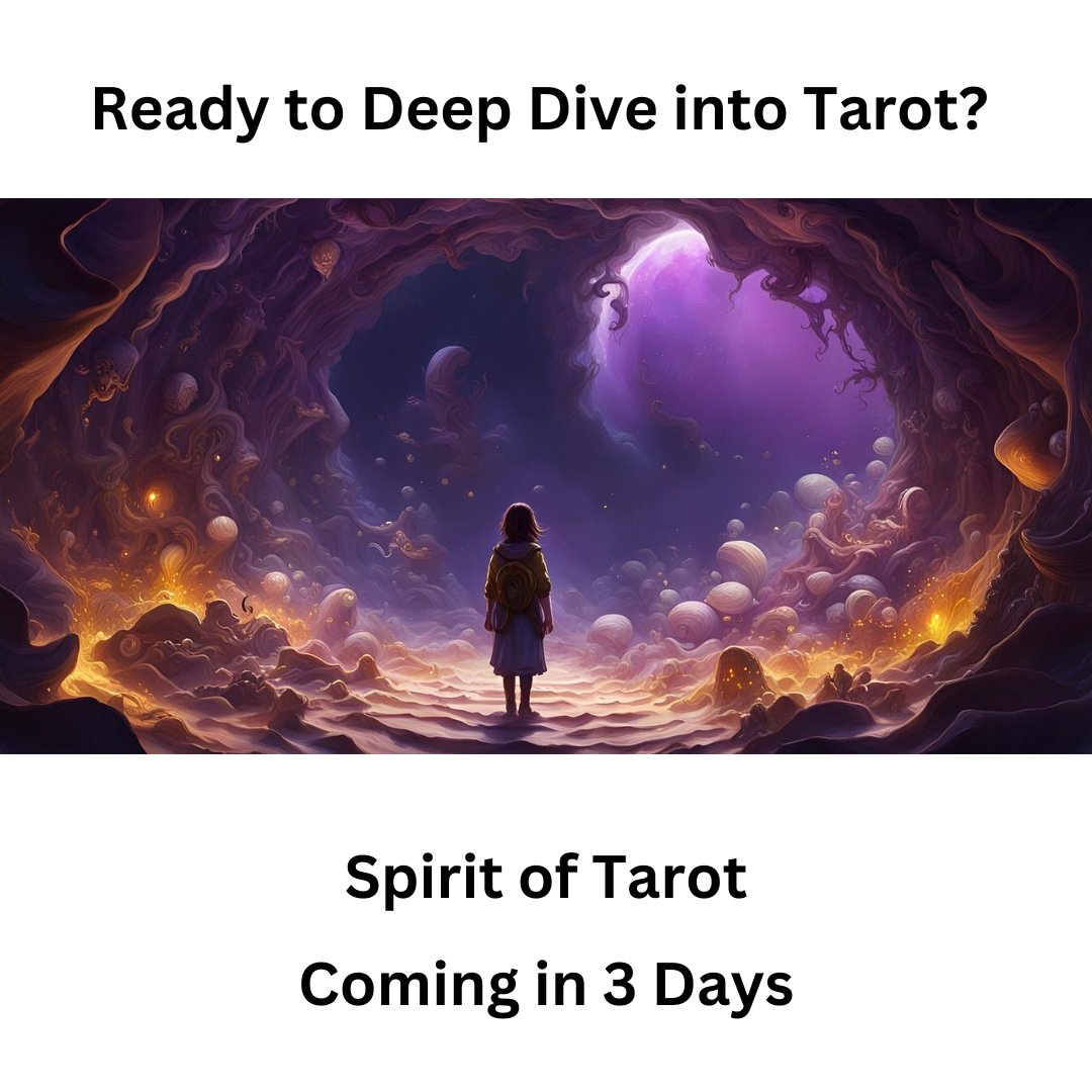 Only 3 more days! I'm so excited to launch our new website and blog! If you love Tarot, you'll love Spirit of Tarot.  #spiritoftarotlaunch  #learntarot  #TarotReading