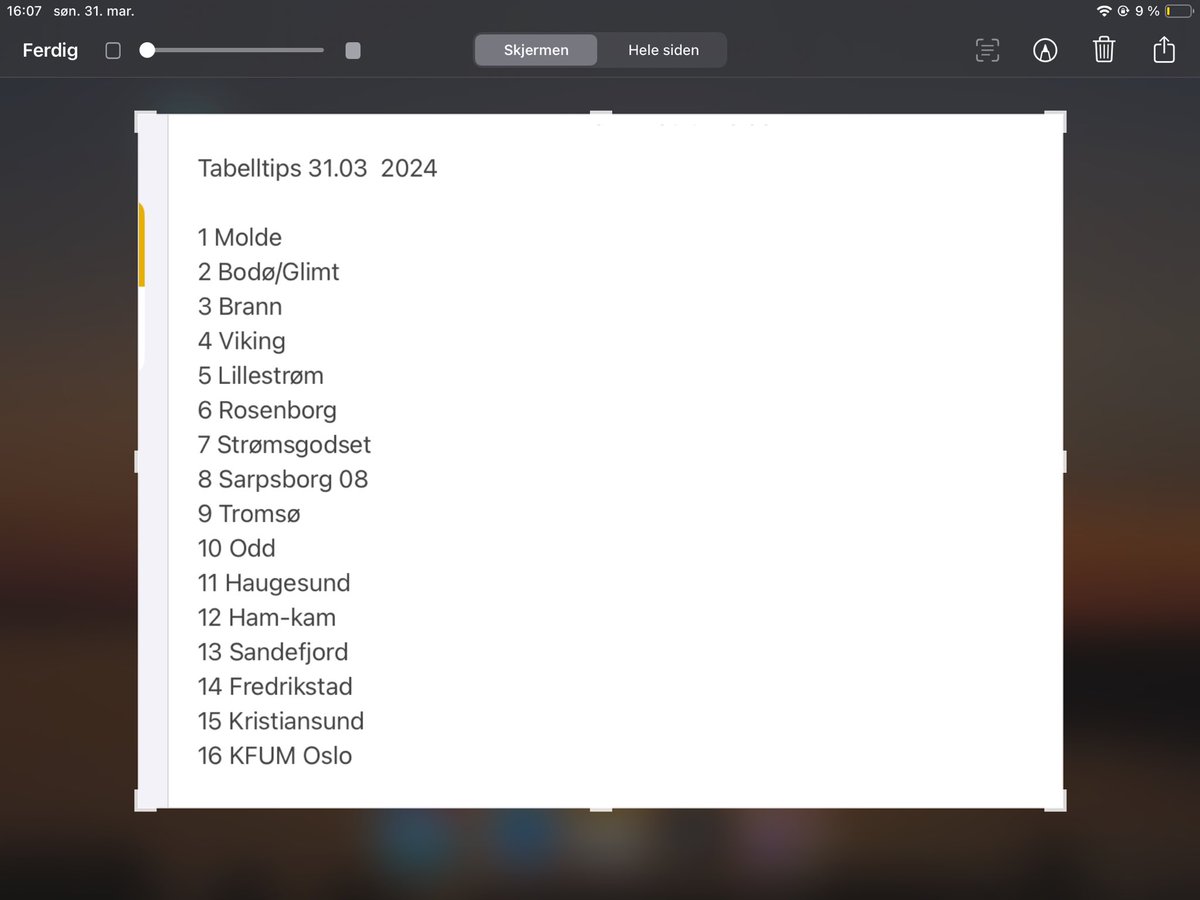 rolfiblomvik's tweet photo. Endelig begynner eliteserien. Her er mitt tabelltips https://t.co/YRdF1IuGZO
